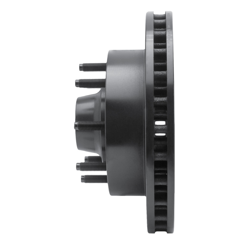 Ford F-250 Super Duty Brake Rotor (1) - Front Right - R1 Concepts - Drilled & Slotted - Black - `99-`02